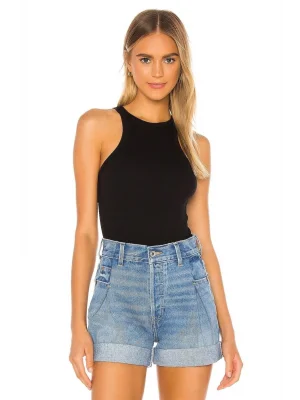 Kadın Siyah Ipek Jarse Çıt Çıt Kapamalı Bodysuit