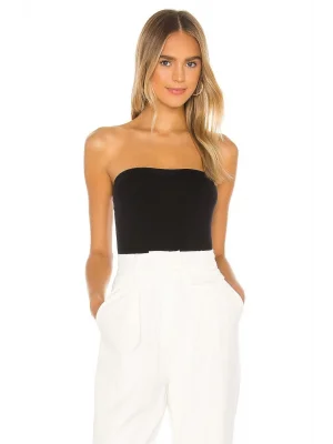 Kadın Siyah Ipek Jarse Straplez Bluz