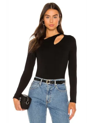 Kadın Siyah Ipek Jarse Uzun Kollu Bluz