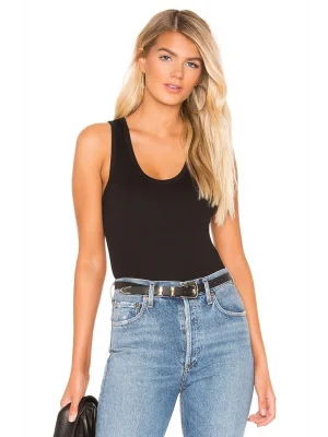 Kadın Siyah Kalın Askılı Ipek Jarse Bodysuit