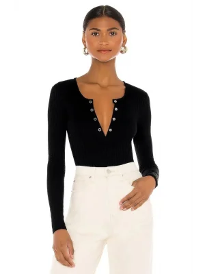 Kadın Siyah Önü Çıt Çıt Kapamalı Çift Kat Ipek Jarse Bodysuit