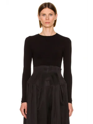 Kadın Uzun Kol Bisiklet Yaka Bluz