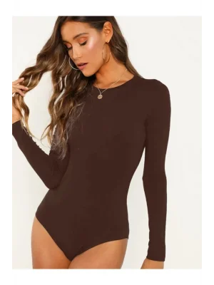 Kadın Uzun Kol Ipek Jarse Bodysuit