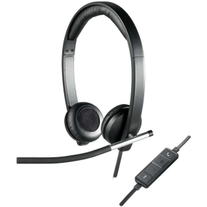 Logitech H650e Kablolu Kulaklık, Gürültü Önleyici Mikrofonlu Stereo Kulaklık, USB, Hat İçi Kontroller, Gösterge LEDi, PC/Mac/Dizüstü Bilgisayar - Siyah