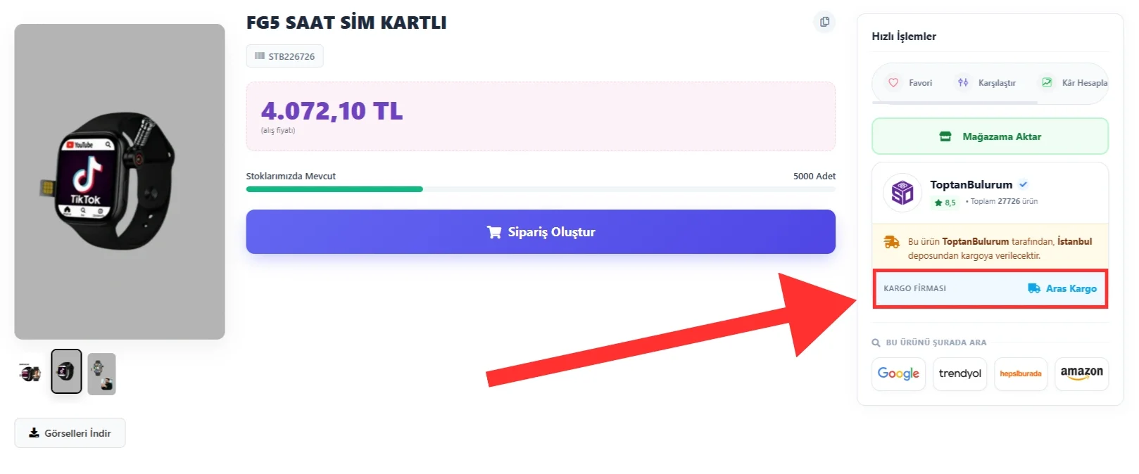 Ürün Kargo Firması