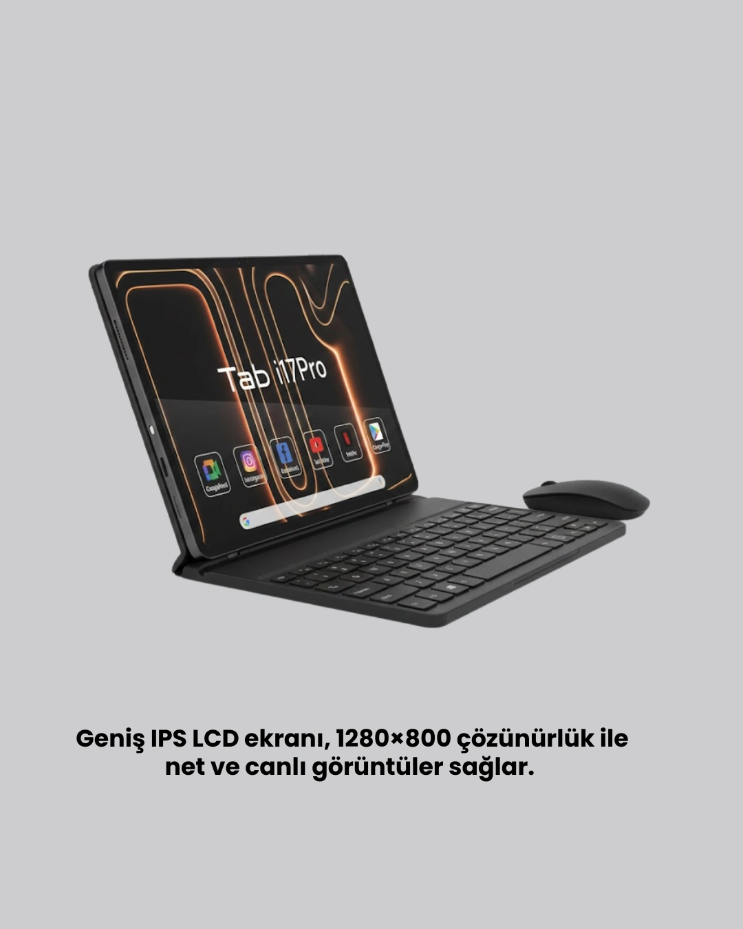 Android 15 Tablet Klavyeli Mouse’lu Profesyonel Set