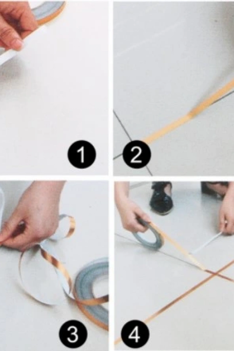 0.5 cm 50 Metre Gold Fayans Arası Şerit Bant