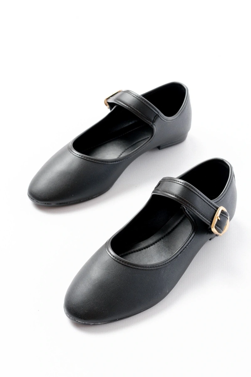 2606 Siyah Baretli Günlük Bayan Ayakkabı