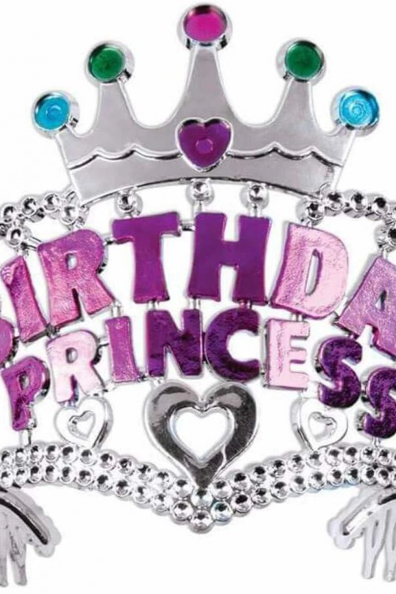 Birthday Prenses Yazılı Çocuk Parti Tacı