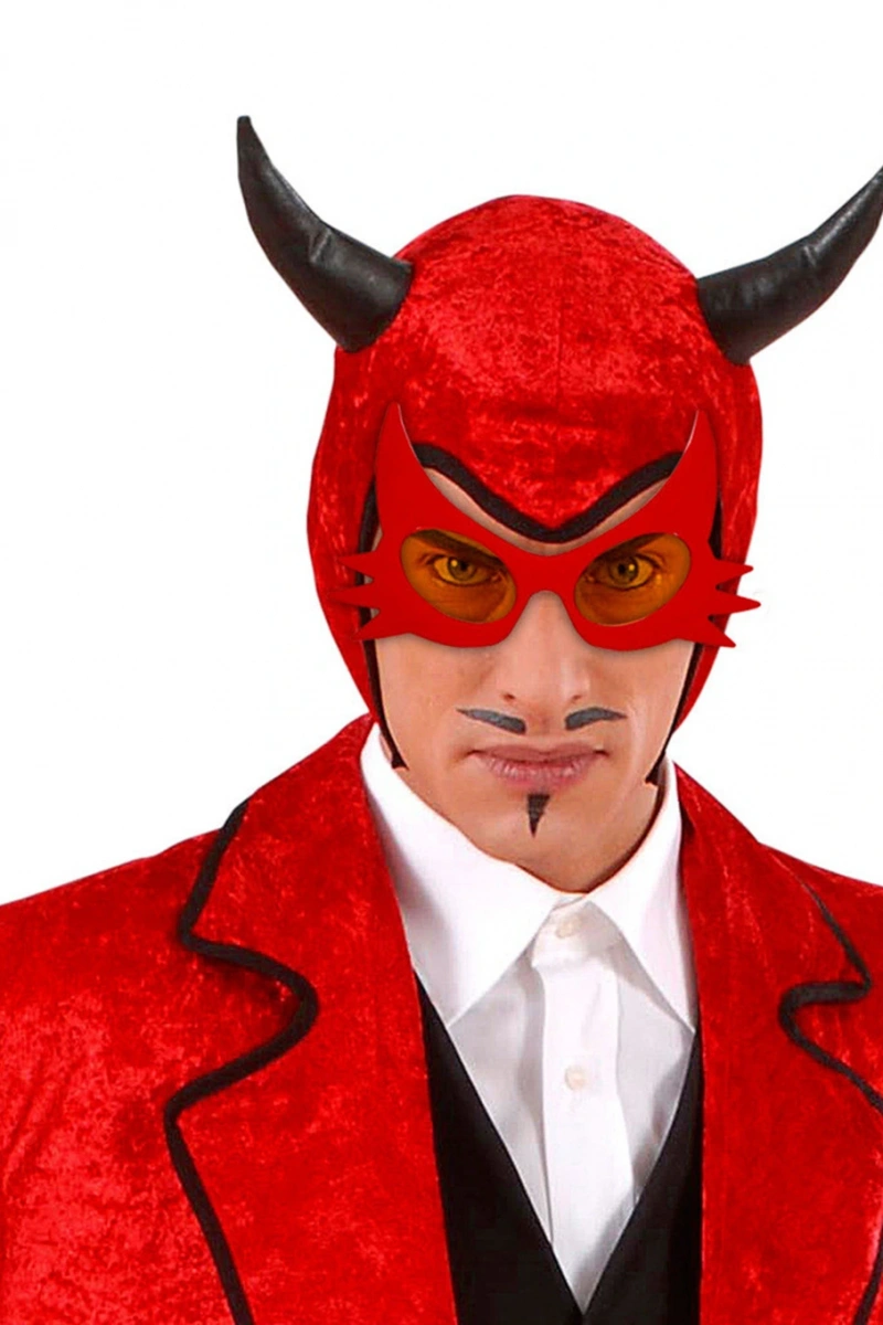 Kırmızı Renk Bıyık Tasarımlı Kedi Gözlüğü