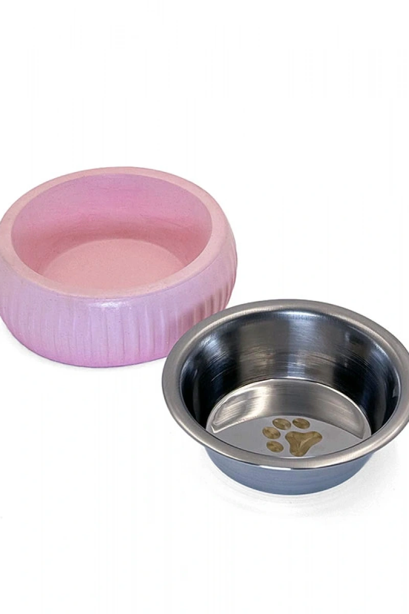 Mikopet Organik Seramik Mama Kabı Pembe