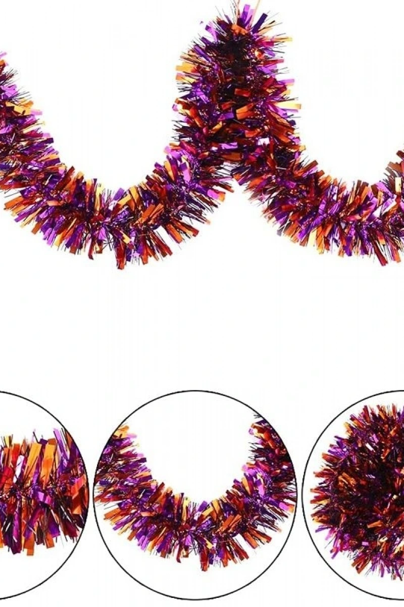 Mor Turuncu Çift Renk Sim Süs 180 cm