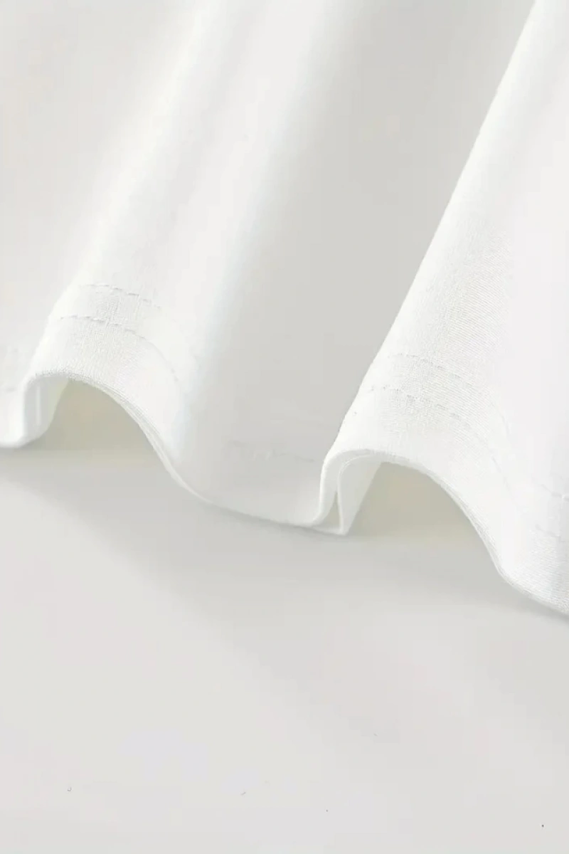 New York Baskılı Oversize Bisiklet Yaka T-shirt - Beyaz