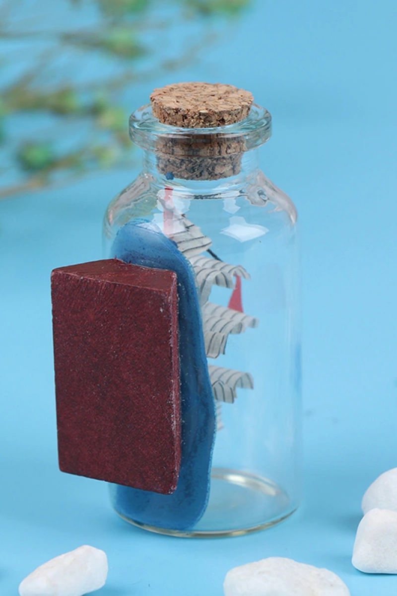 Orta Boy Şişe İçerisinde Gemi Maketi