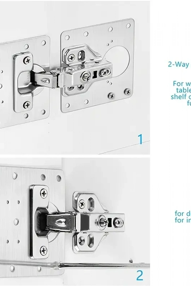 Paslanmaz Çelik Menteşe Onarım Plakası