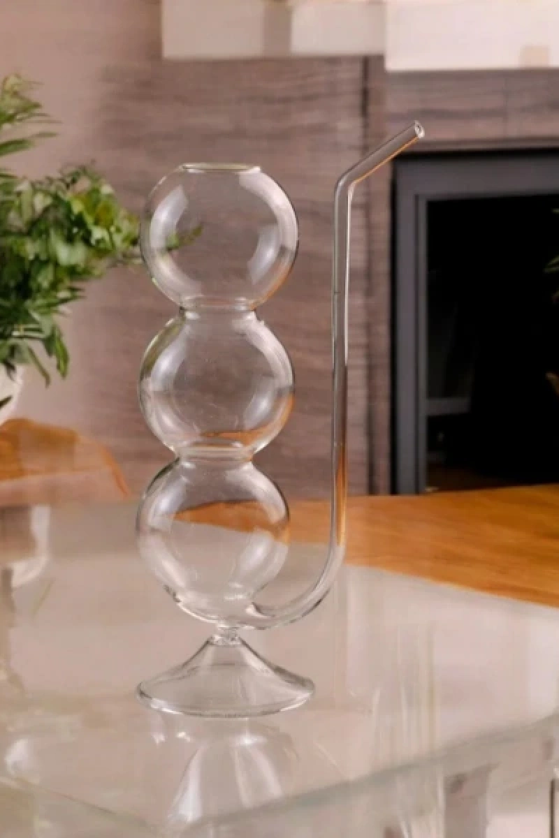 Pipetli Boğumlu Cam Bardak