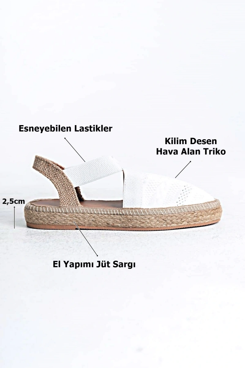 Rosa Kadın Beyaz Espadril Ayakkabı
