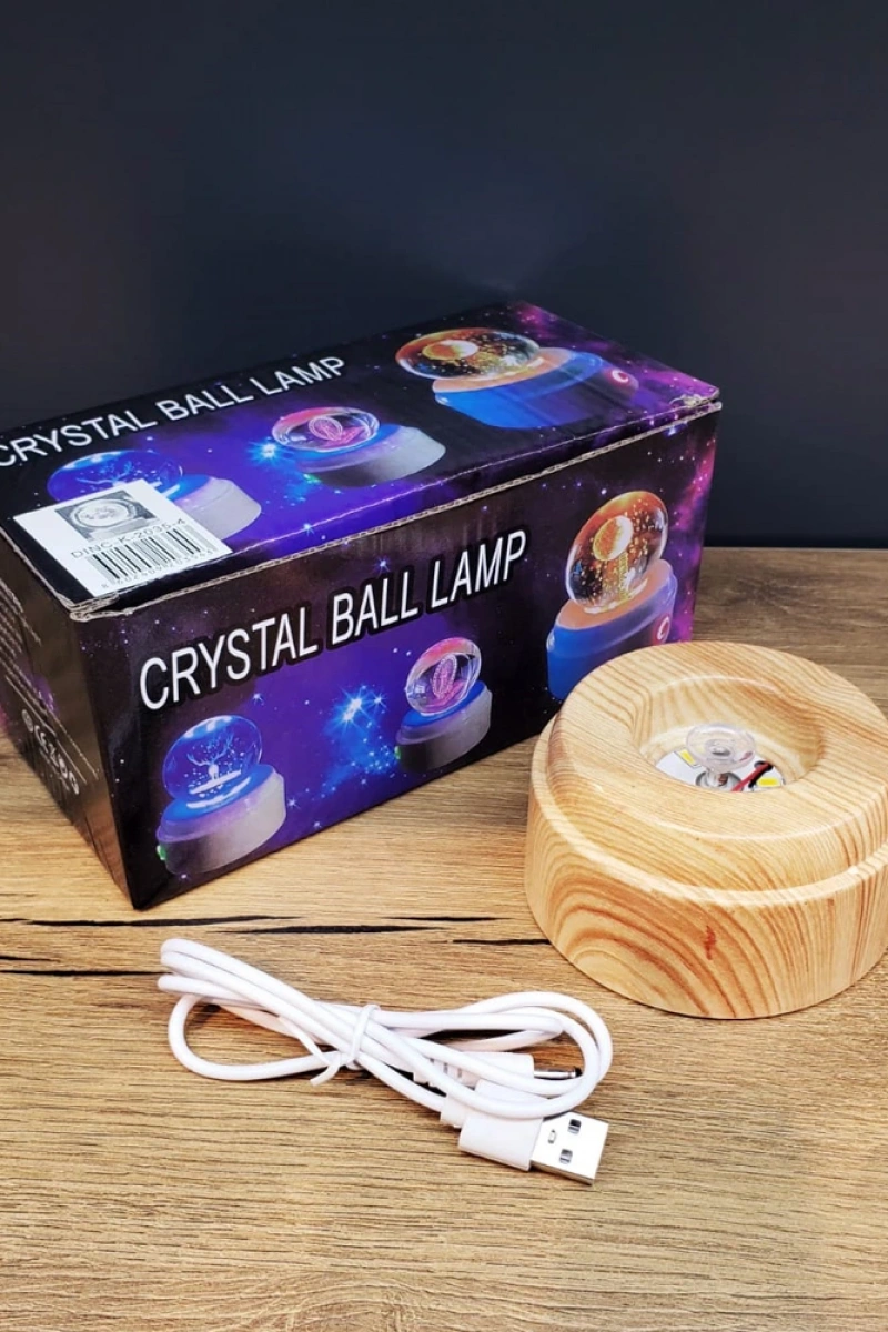 Satürn Tasarımlı Dönen Cam Küre