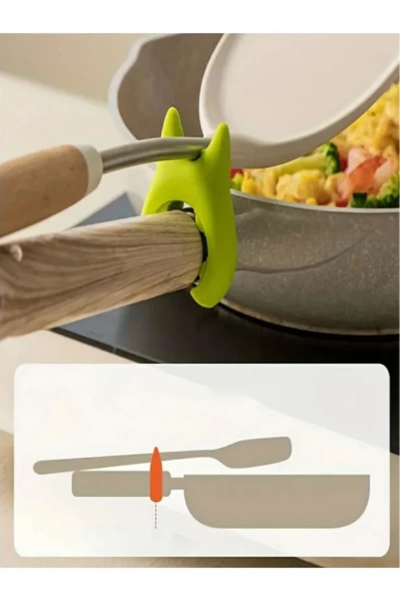 Silikon Tava Tencere Kaşık Tutucu