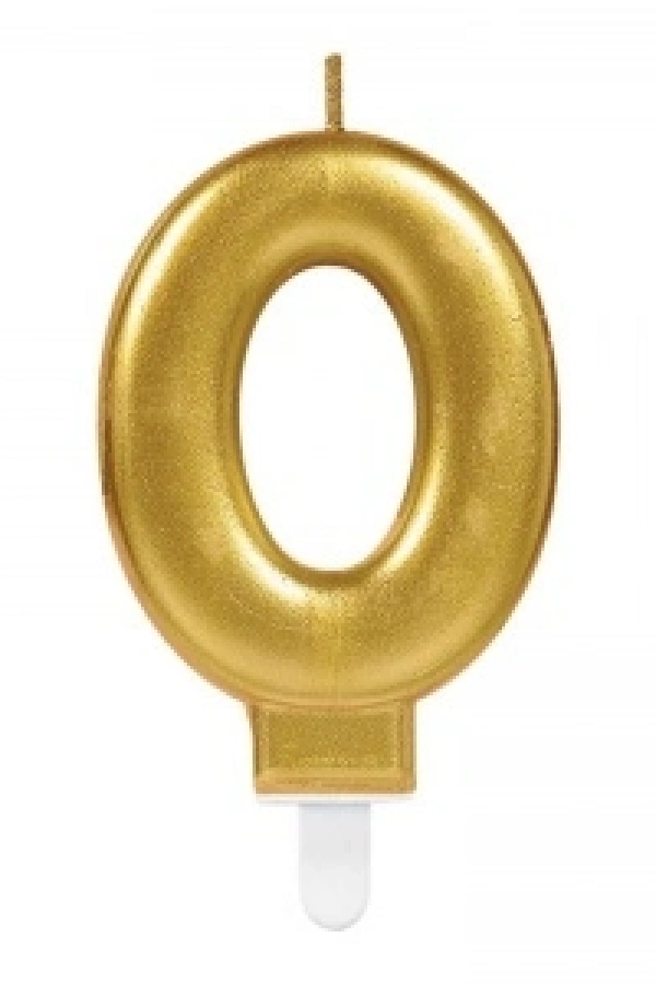 0 Rakamı Mum Gold Renk
