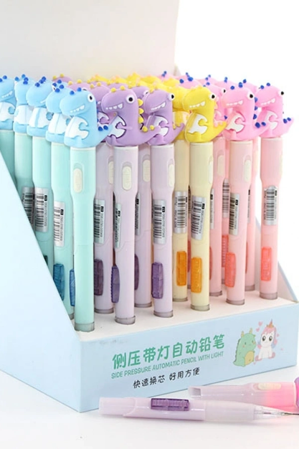 07 Uçlu Ledli Dinazor Tasarımlı Kalem