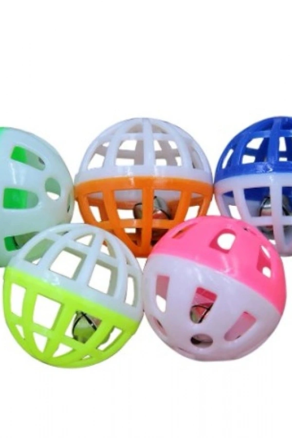 10 Adet Çıngıraklı Evcil Hayvan Oyun Topu