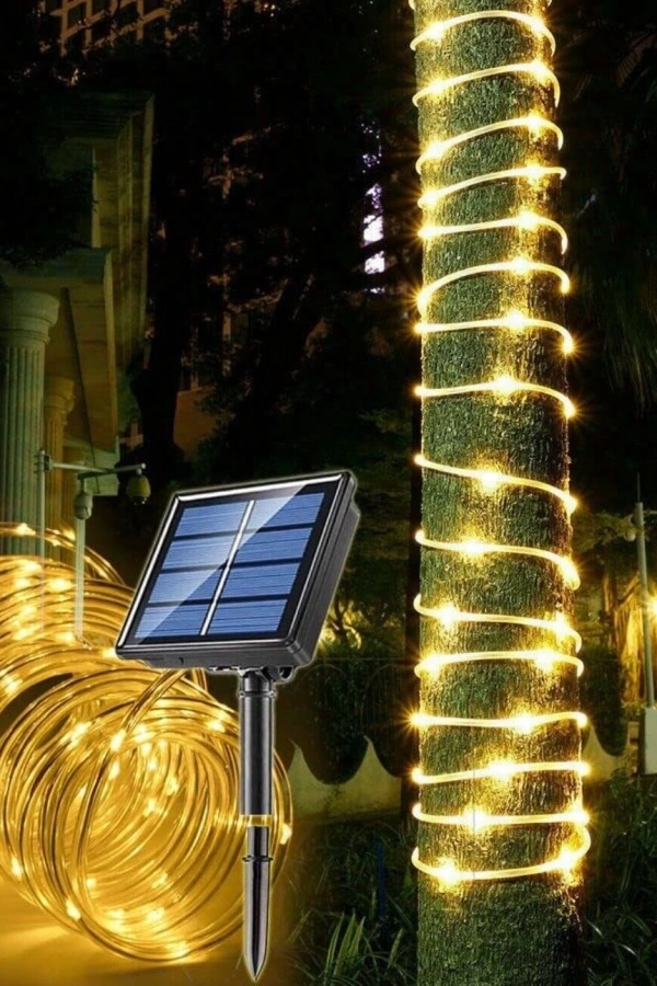 10 Metre Güneş Enerjili Hortum LED Işık