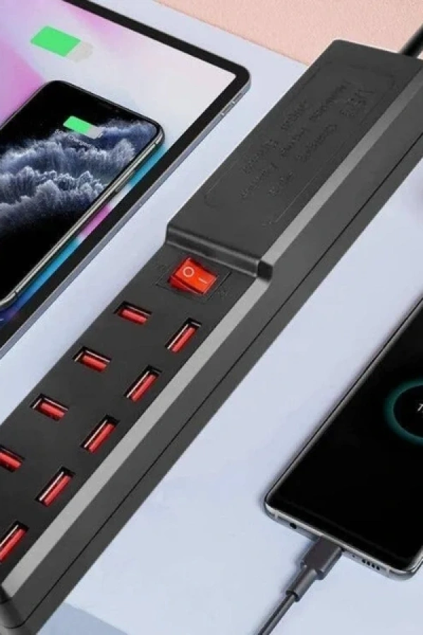 10 Portlu USB Şarj Adaptörü