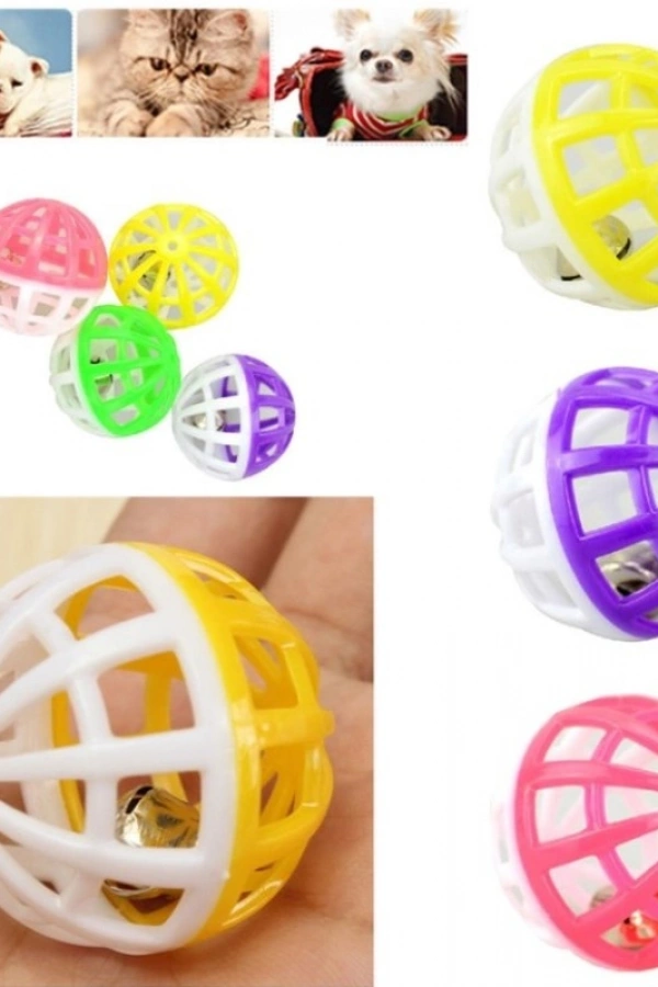 100 Adet Çıngıraklı Evcil Hayvan Oyun Topu