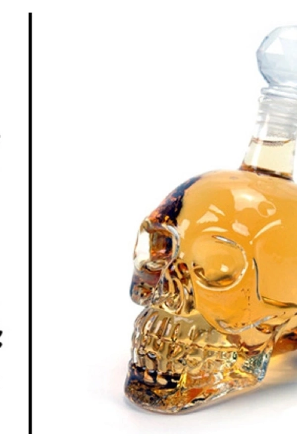 1000 ml Crystal Head Kuru Kafa İçecek Şişesi