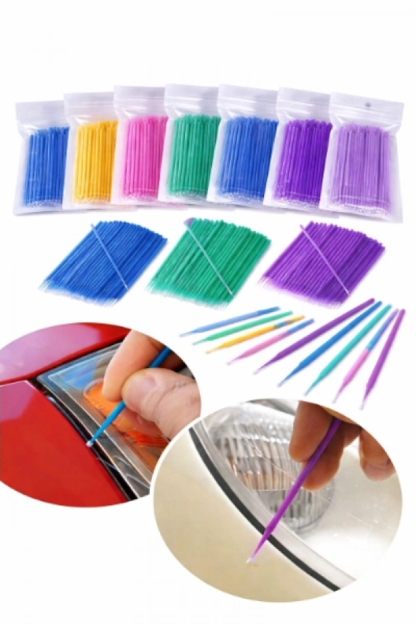 100’lü Mini Tek Kullanımlık Araba Rötuş Fırçası