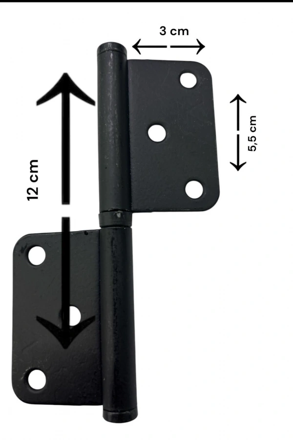 12 cm Siyah Yönsüz Cerman Menteşe