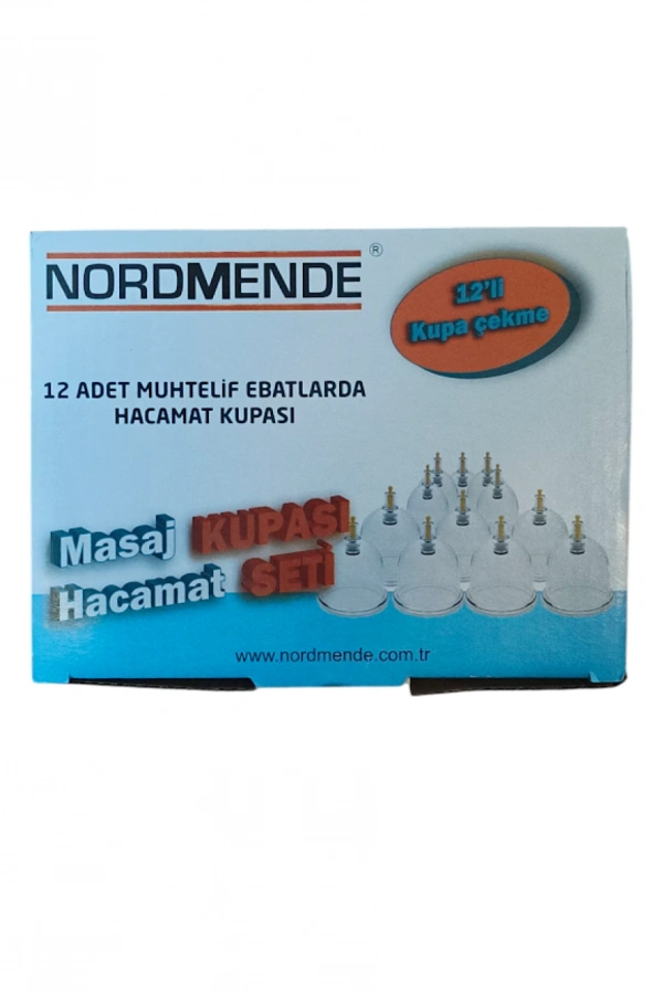 12 Lİ HACAMAT KUPA SETİ. 1ADET 2 PARMAK POMPA HEDİYE