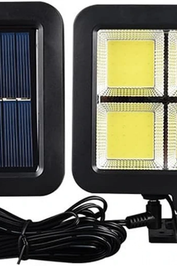 120 Cob Led Solar Panelli 3 Modlu Duvar Lambası