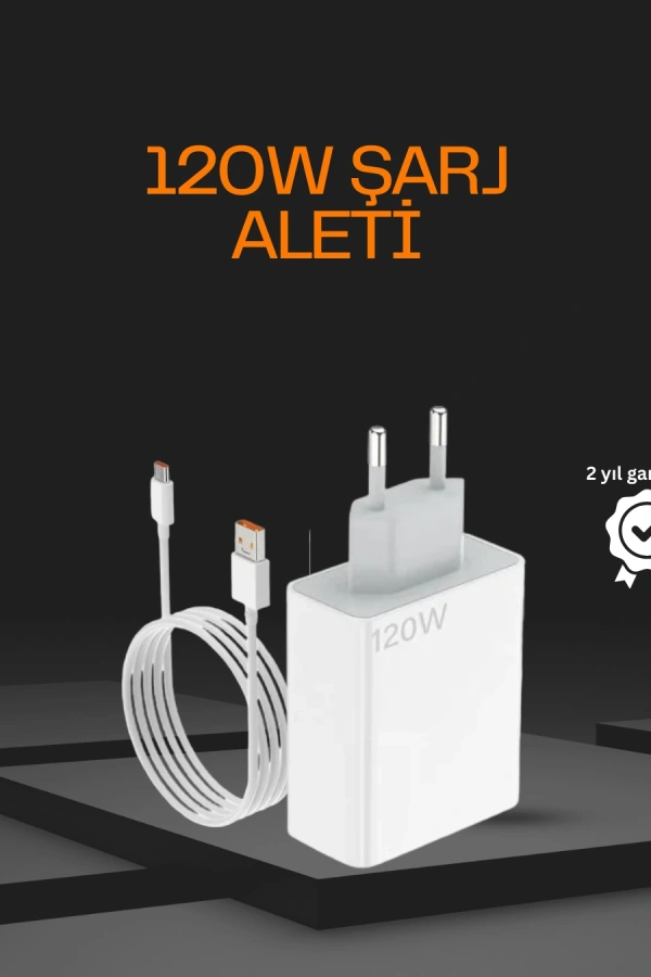 120 Watt Type C Şarj Başlığı Poco X3 X4 X5 Pro Uyumlu