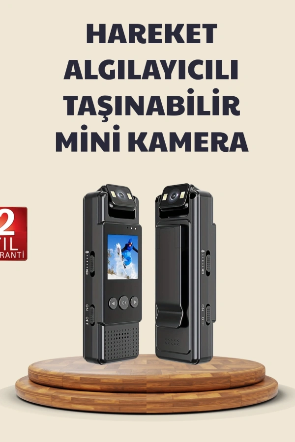 128GB Destekli Hareket Algılamalı Mini Kamera