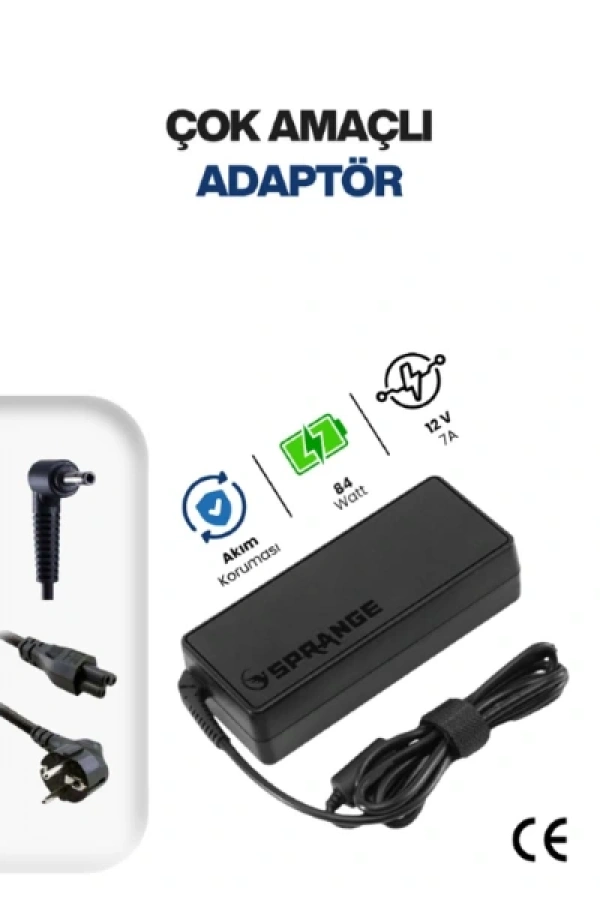 12V 7A 5.5 * 2.5mm 84W Led ve Modem Adaptörü