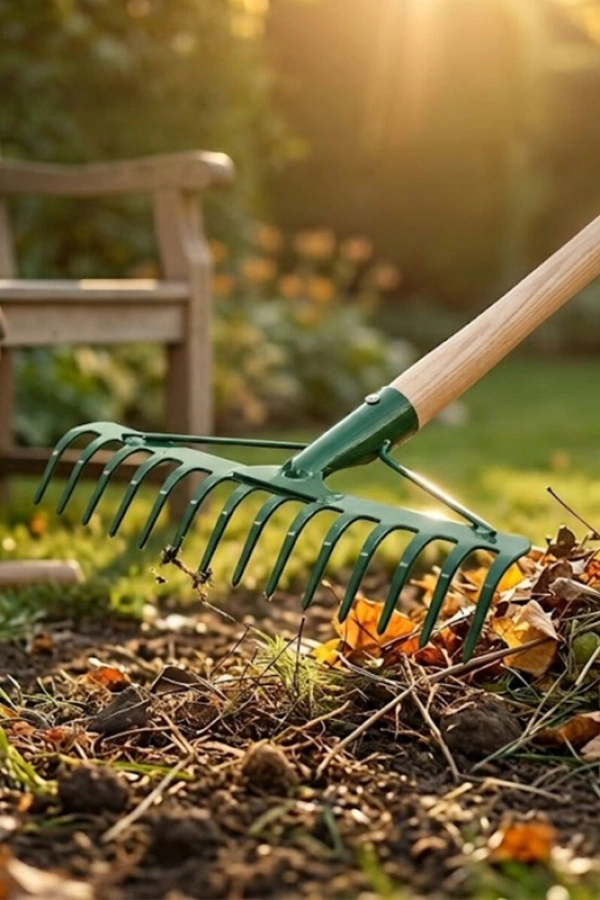14 Dişli Metal Bahçe Tırmığı - 37 cm Genişlik - Dayanıklı Yapı