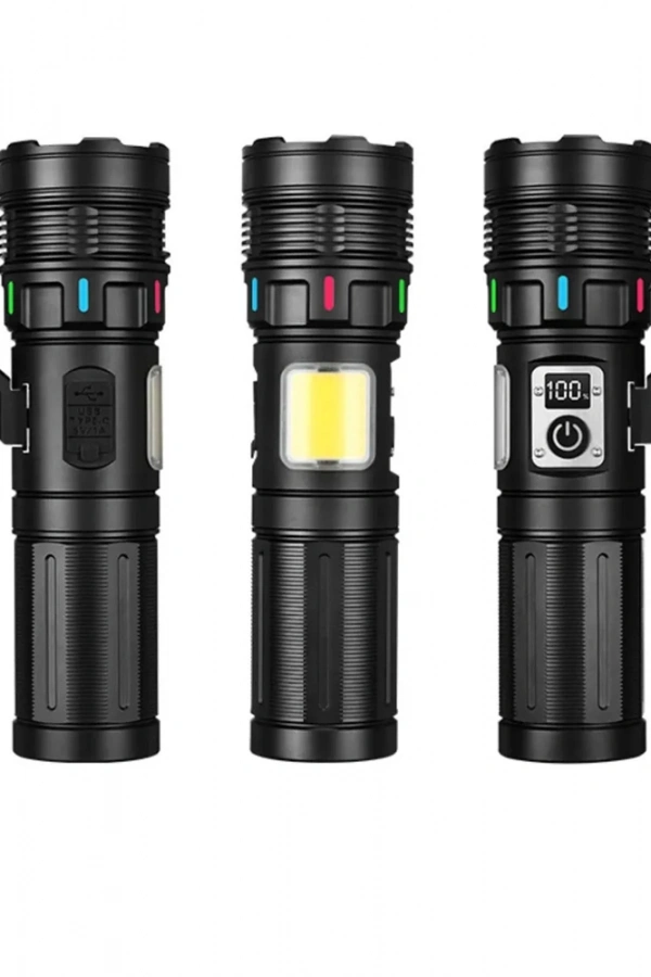 15.000 Lümen TG + COB LED Şarjlı El Feneri WT-703