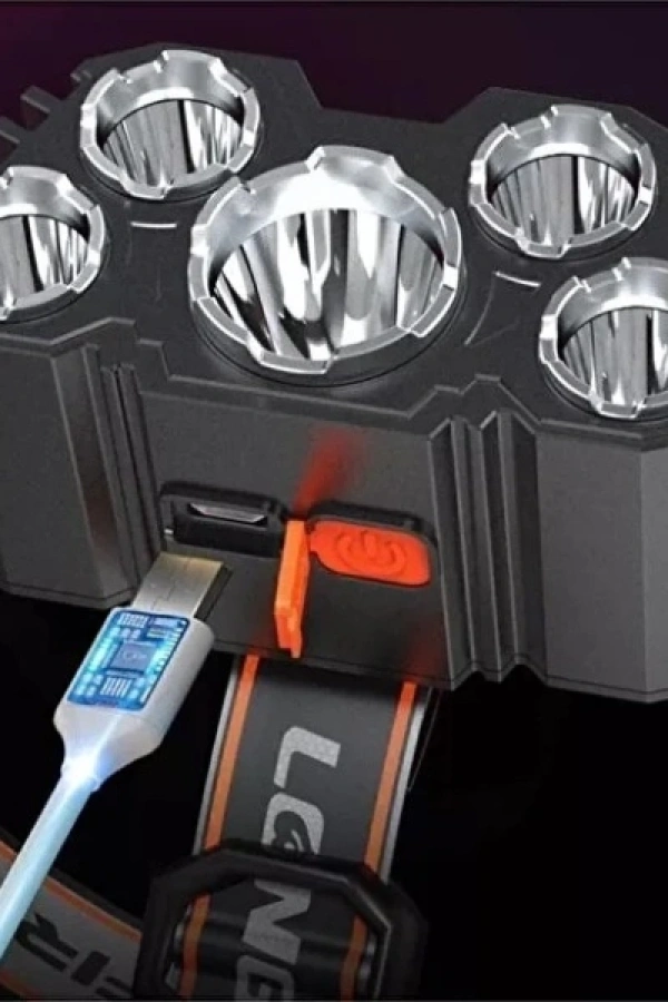 150W 5 LED Ultra Güçlü Kafa Lambası