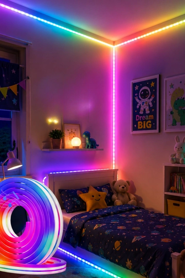 16 Milyon Renk RGB Neon Şerit Led İç ve Dış Mekan Dekor Işığı
