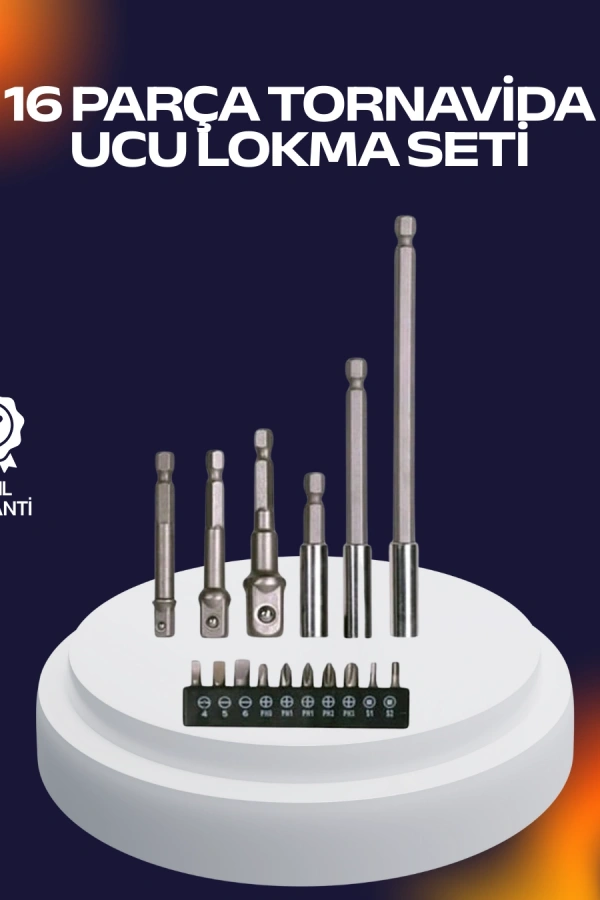 16 Parça Usta İşçilik Bits Takımı Vida Sökme Takma Set
