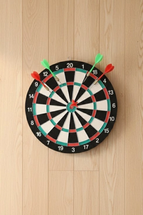 17 İnç Dart Tahtası Şık Tasarım Dayanıklı Yapı ve Dart Oku Hediyeli