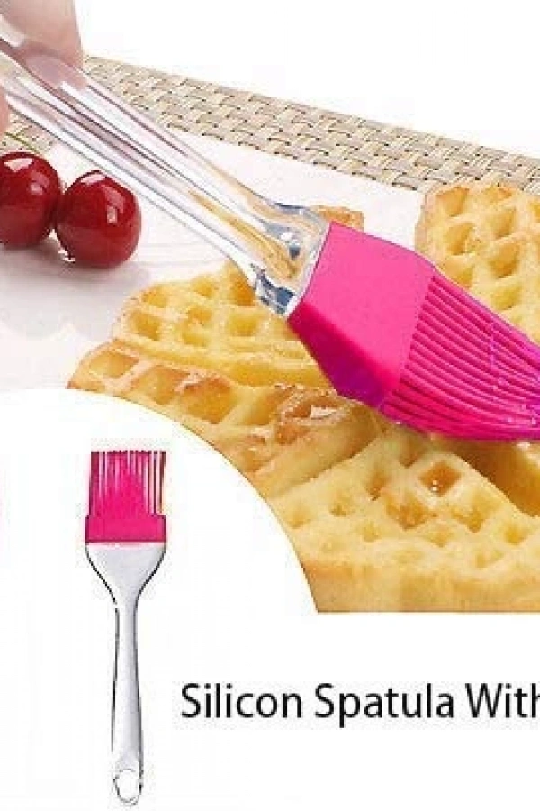 2'li Silikon Pasta - Börek - Poğaça Yağ Fırçası ve Spatula Seti