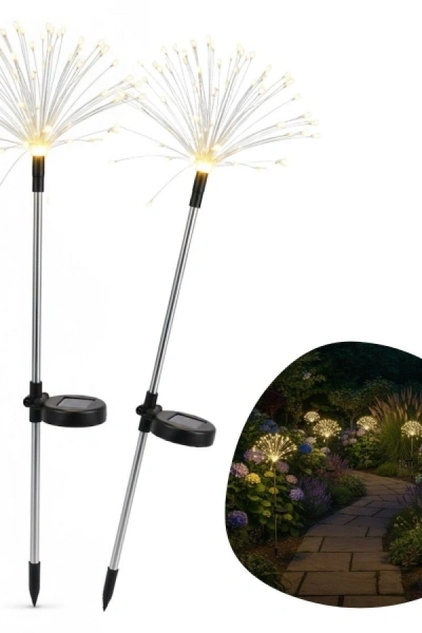 2 Adet Saçak Model Sensörlü Solar Bahçe Lambası