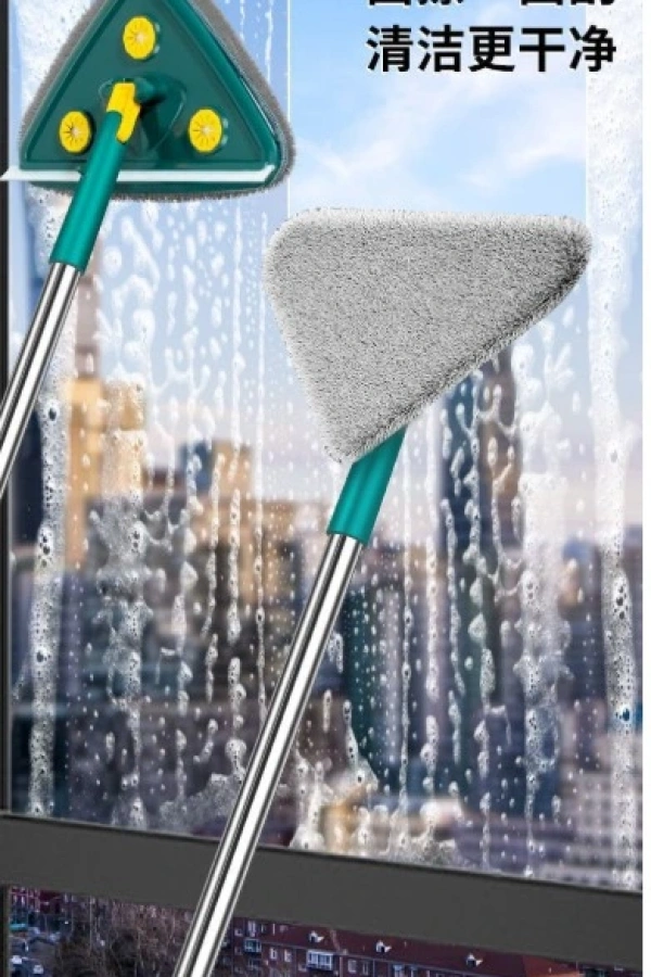 2 Bezli Üçgen Çek Çekli Mop Islak Mendil Uyumlu