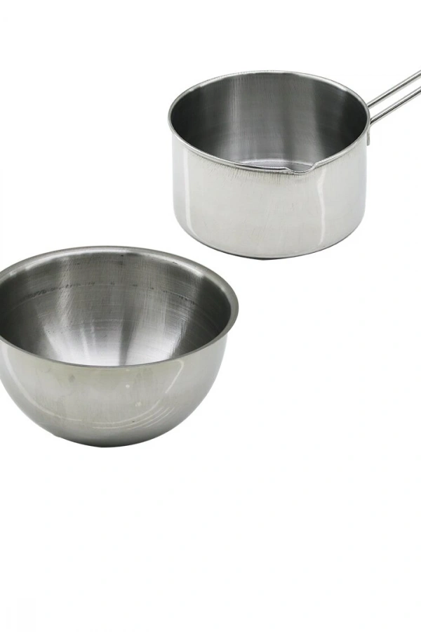 2 Parça Sütlük ve Sosluk Seti - 14 cm ve 17 cm - Paslanmaz Çelik