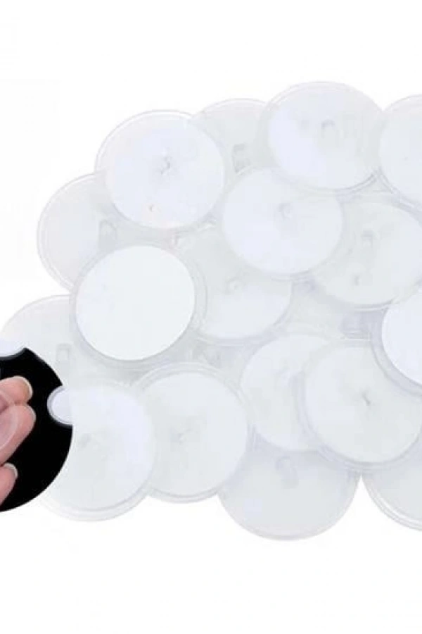 20 Adet Şeffaf Yuvarlak 3 Cm Çaplı Güçlü Disk Yapışkanlar