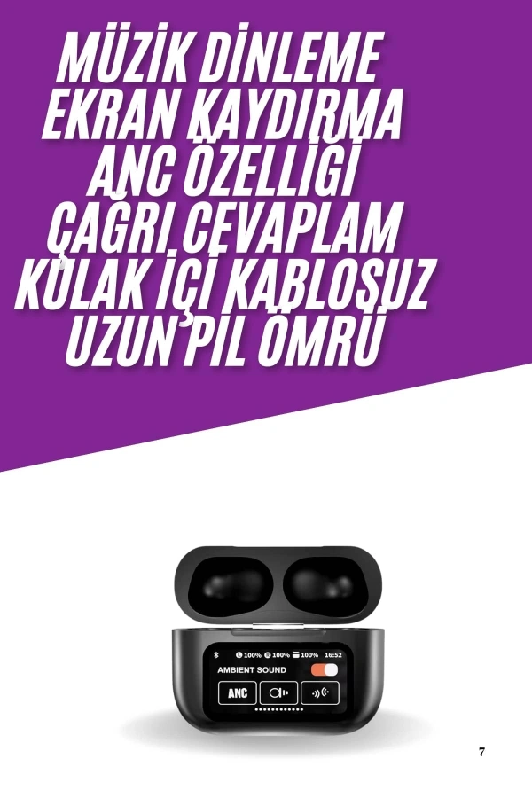 2025 Model Bluetooth Kulaklık Dokunmatik Ekran Yüksek Ses Kalitesi