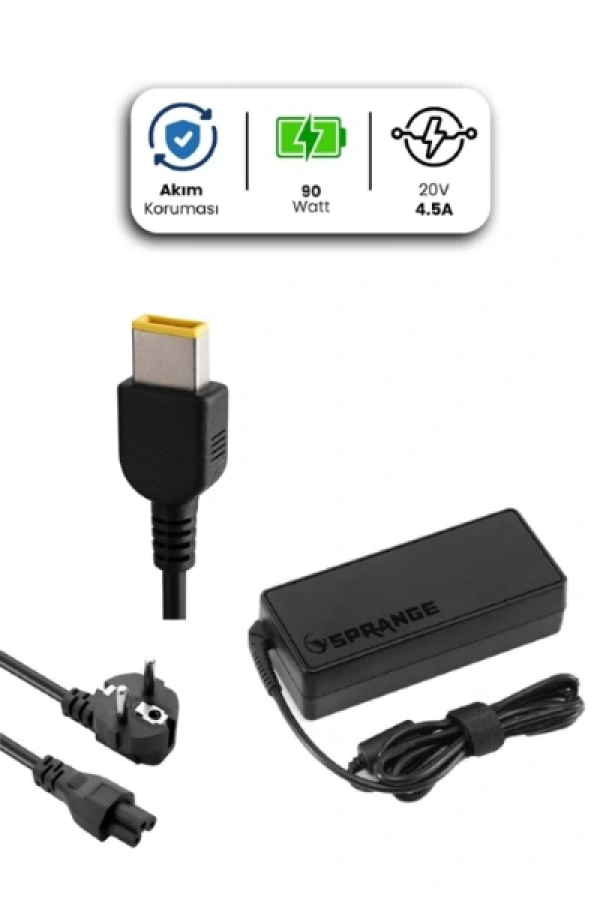 20V 4.5A USB Pin 90W LENOVO İçin Laptop Adaptör